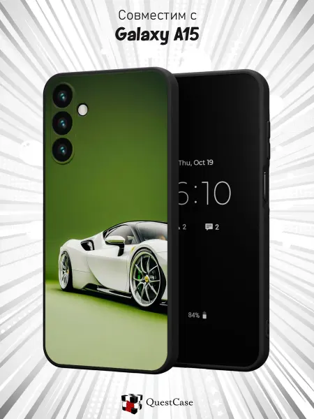 QuestCase Чехол на Samsung Galaxy A15 с принтом Порше