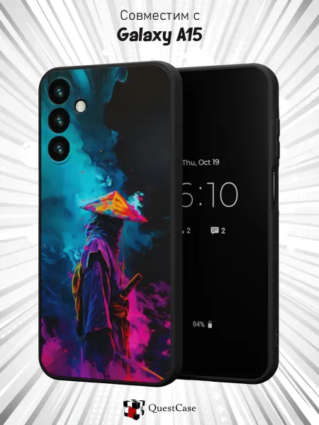 QuestCase Чехол на Samsung Galaxy A15 с принтом Самурай