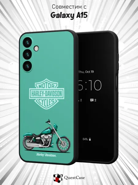 QuestCase Чехол на Samsung Galaxy A15 с принтом Харлей