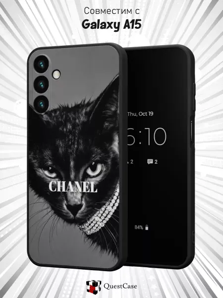 QuestCase Чехол на Samsung Galaxy A15 с принтом AC DC