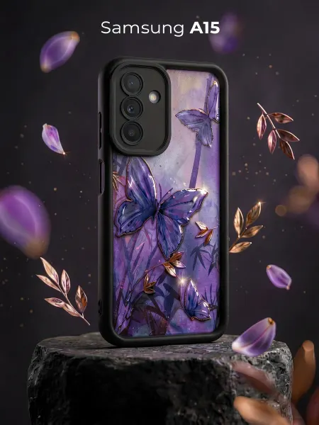 ЧЕХОЛБЕРИ Чехол с высокими бортами и принтом на Samsung Galaxy A15
