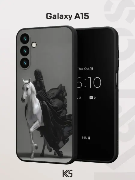 Варибрус Чехол на Samsung A15 с принтом Призрачный всадник