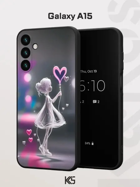 Варибрус Чехол на Samsung A15 с принтом Девочка с шариком