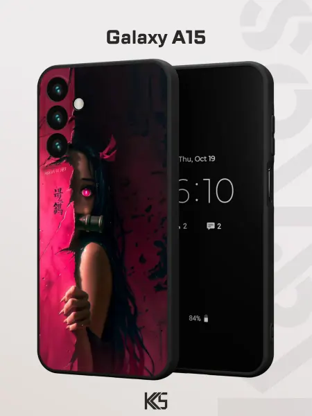 Варибрус Чехол на Samsung A15 с принтом Незуко Камадо