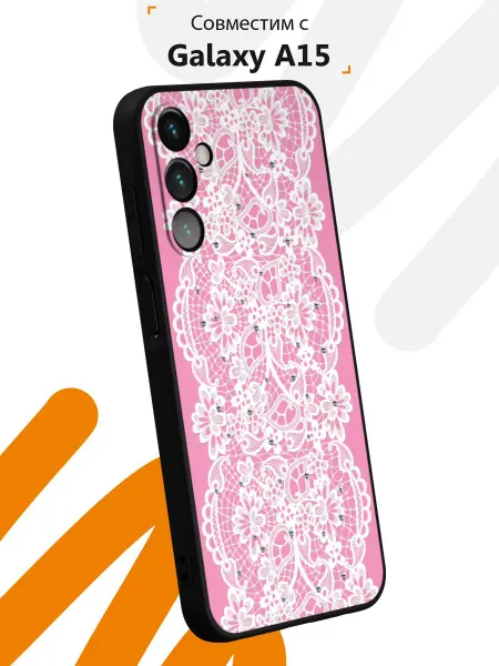 Мобилиус Чехол на Samsung A15 с принтом Кружево