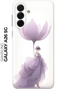 Силиконовый чехол на Samsung Galaxy A26 с принтом "Цветочная девушка"