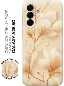 Силиконовый чехол на Samsung Galaxy A26 с принтом "Золотистое сияние"