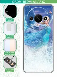Чехол для Xiaomi RedMi A3 с принтом Холодное сердце метель
