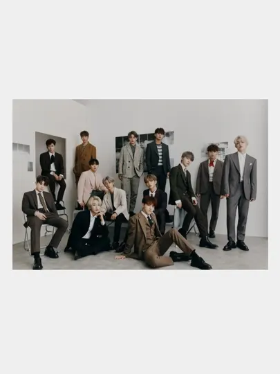 Постер с Кпоп группой Seventeen, A3