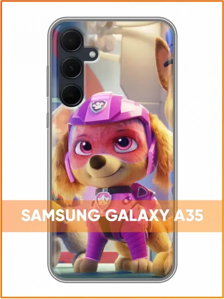 Case Face Чехол на Samsung Galaxy A35 с принтом Щенячий патруль