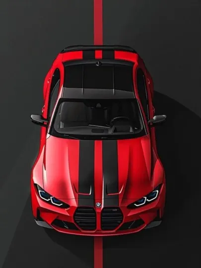 Постер-наклейка, формата A4. BMW