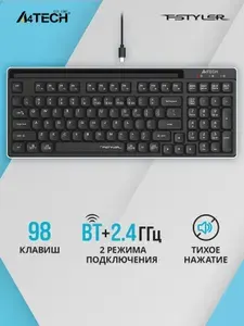 Клавиатура A4Tech Fstyler FBX70C, беспроводная, черный, USB, Bluetooth/радио