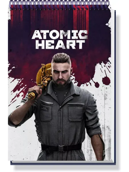 Atomic Heart Блокнот c наклейками A5 для скрапбукинга в твердой обложке