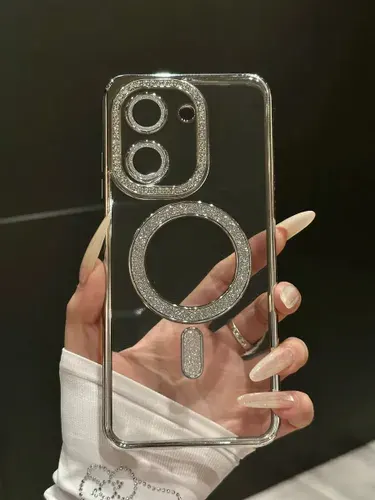 Чехол на Xiaomi Redmi A5/Poco C71 MagSafe со стразами
