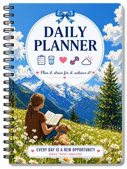Блокнот для планирования “Daily Plan” – A5 (ежедневник / planner) на Английском языке