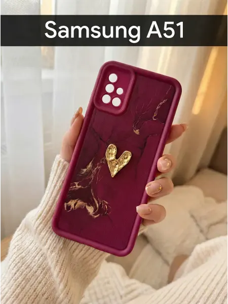 Good Luck Clover Чехол на Samsung Galaxy A51 Мрамор