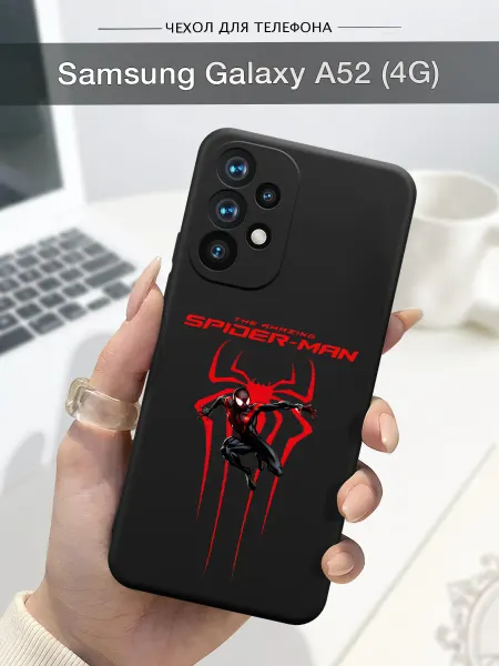 SLP Case Чехол на Samsung Galaxy A52 Черный Паук