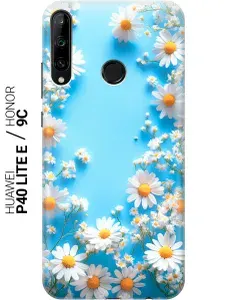 Силиконовый чехол на Honor 9C / Huawei P40 Lite E с принтом "Цветочная фиерия"