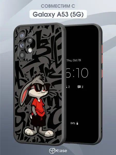 Kcase Чехол-бампер на Samsung A53 с принтом Багз Банни