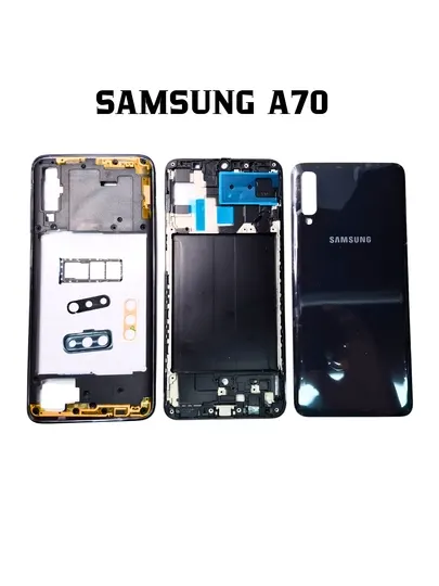 Корпус Samsung Galaxy A70 рамка слот SIM кнопки стекло камеры полный комплект