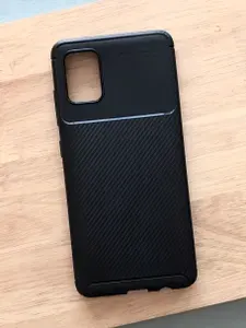 Чехол для Samsung A71 (A715) / чехол на Самсунг А71, противоударный, бронебойный AF Carbon Premium, черный