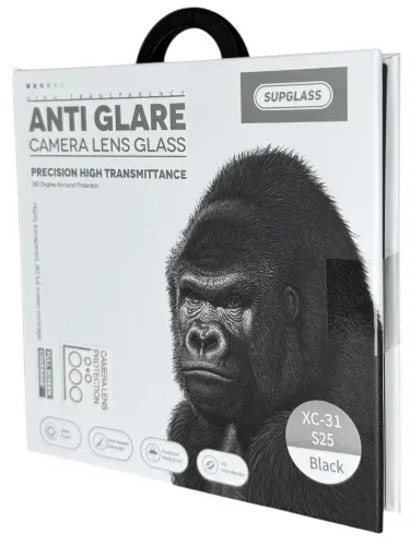 Защитные Линзы Kong на камеру Samsung Galaxy S25, цвет Black (чёрные) , защитное стекло на камеру, металлическая рамка