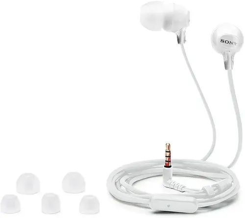 Вкладыши-гарнитура закрытого типа Sony MDR-EX15AP W, белый