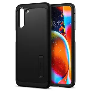 Чехол Spigen на Samsung Galaxy S21 (ACS02425) Tough Armor / Спиген чехол для Галакси С21 с подставкой, противоударный, с защитой камеры, черный