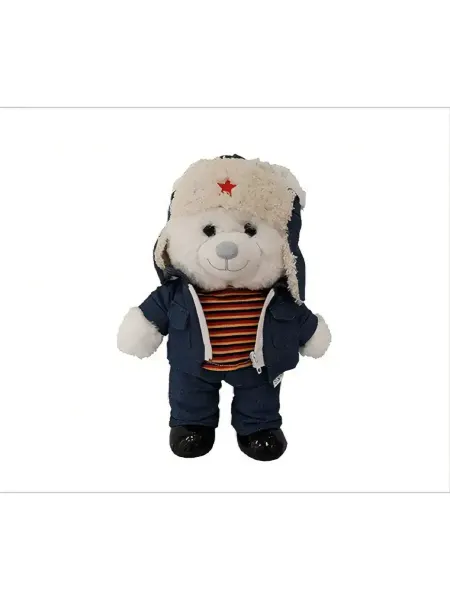 SofToy Мягкая игрушка Медведь болельщик 30см