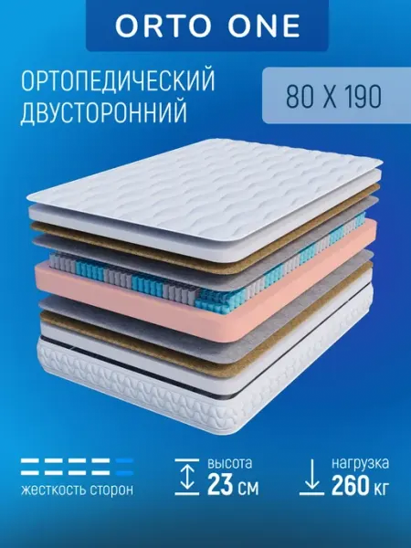 OLSON Матрас 80х190 для кровати Ортопедический Пружинный