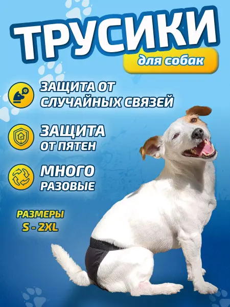 Anshery Трусы для собак при течке многоразовые