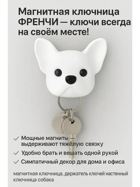 ADms Магнитная ключница Френчи— держатель ключей без сверления