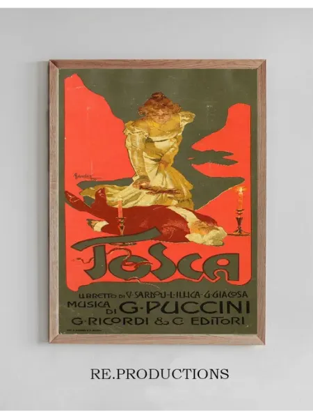 Re.productions Постер Tosca - Adolfo Hohenstein