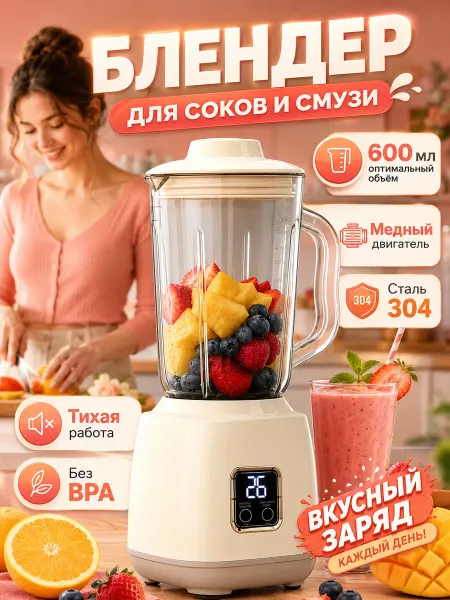 Настольный блендер для овощей и фруктов