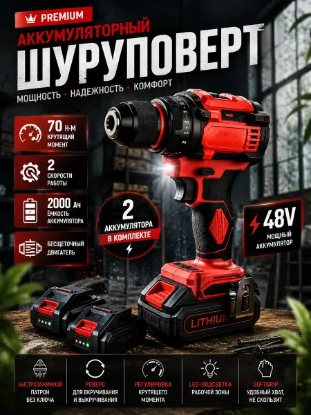 Аккумуляторный шуруповерт для дома