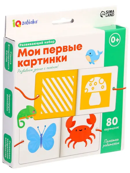 ZABIAKA Игровой набор "Мои первые картинки" для малышей, 80 карточек