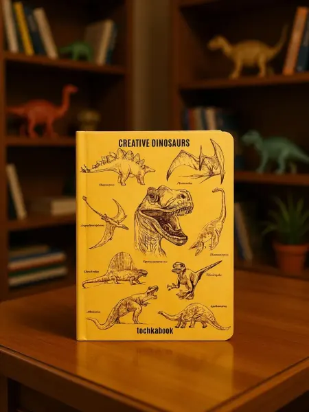 ТОЧКАБУК Блокнот в точку А5 Bullet Journal Динозавры