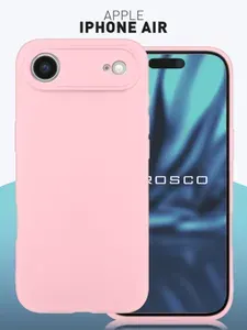 Чехол для Apple iPhone Air (Айфон Аир), тонкий с матовым покрытием и защитой модуля камер, нежно-розовый ROSCO