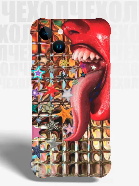 TUDOR. Чехол на iPhone 15 y2k абстракция коллаж