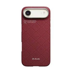 Чехол Pitaka Ультра-тонкий Flora in Grid Harvard Crimson для iPhone Air (PH1701A), багровый