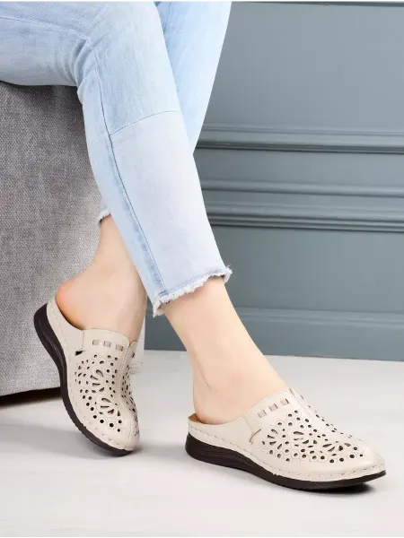 ROYALLINO MODA Сабо летние с перфорацией сквозной