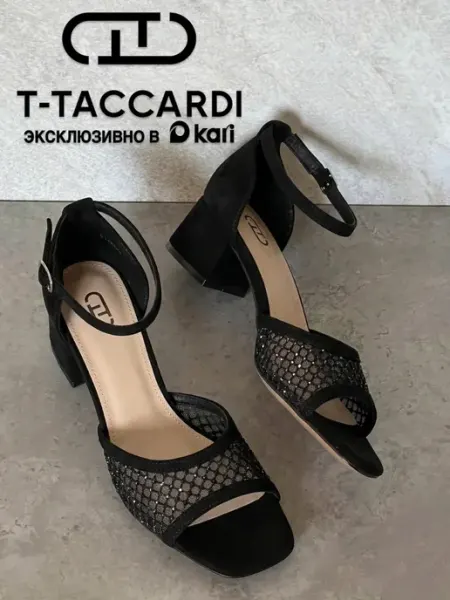 T.TACCARDI Туфли на каблуке с ремешком на щиколотке со стразами