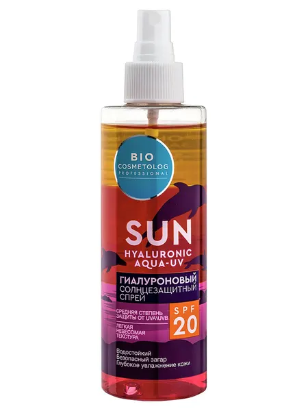 Bio Cosmetolog Professional Спрей солнцезащитный гиалуроновый SPF20 190 мл