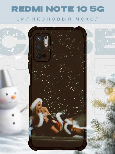 PRINTberries Новогодний чехол для телефона Redmi Note 10 5G девушка