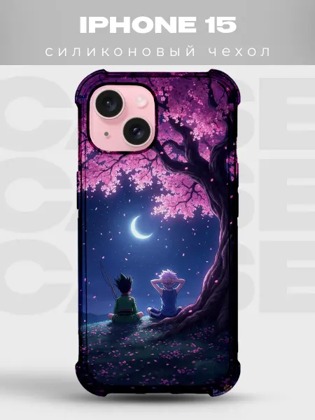 PRINTberries Чехол на iPhone 15 аниме арт красная