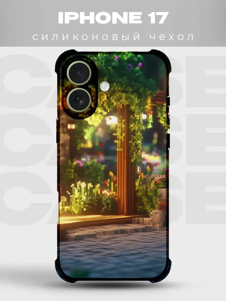 PRINTberries Чехол на iPhone 17 Minecraft силиконовый