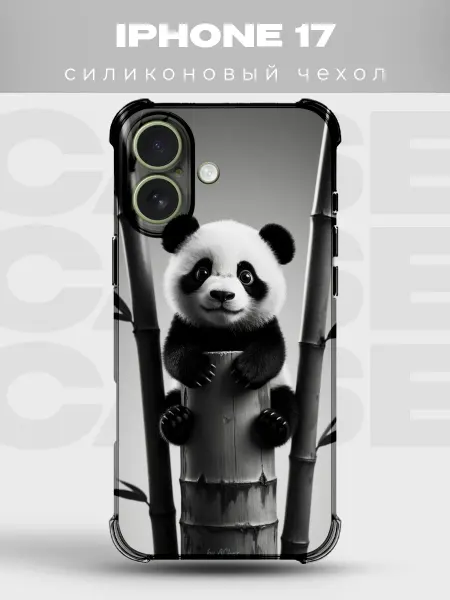 PRINTberries Чехол на iPhone 17 Панды силиконовый