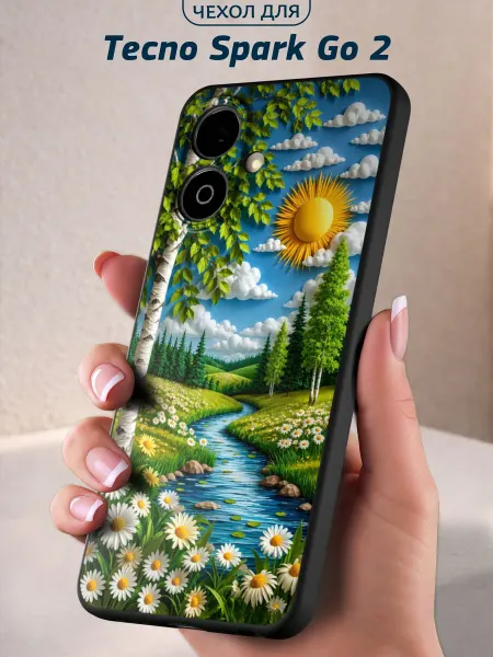 Infinity pick Чехол на Tecno Spark Go 2 с принтом Лето