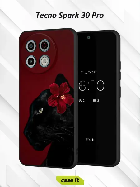 Case it Чехол на Tecno Spark 30 Proс принтом Пантера