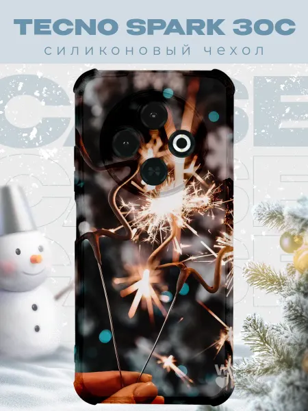 PRINTberries Новогодний чехол для телефона Tecno Spark 30C елка